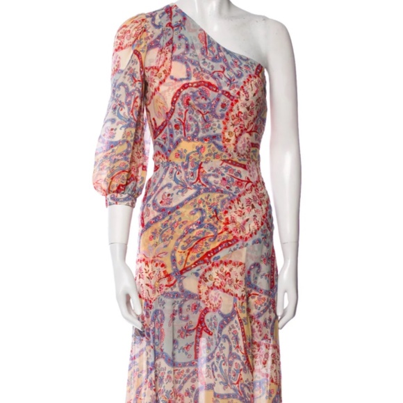 Veronica Beard Silk One Shoulder Dress - Picture 1 of 7